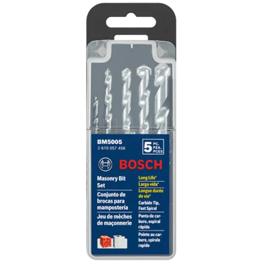 BOSCH BM5005 5 pc. Fast Spiral Rotary Masonry Bit Set VM Hardware