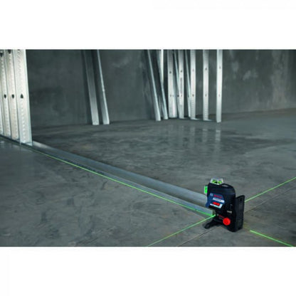 BOSCH GLL3-330CG-B 360-Degree Green Beam Three-Plane Line Laser Level with 2 Batteries VM Hardware