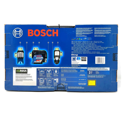 BOSCH GLL3-330CG-B 360-Degree Green Beam Three-Plane Line Laser Level with 2 Batteries VM Hardware