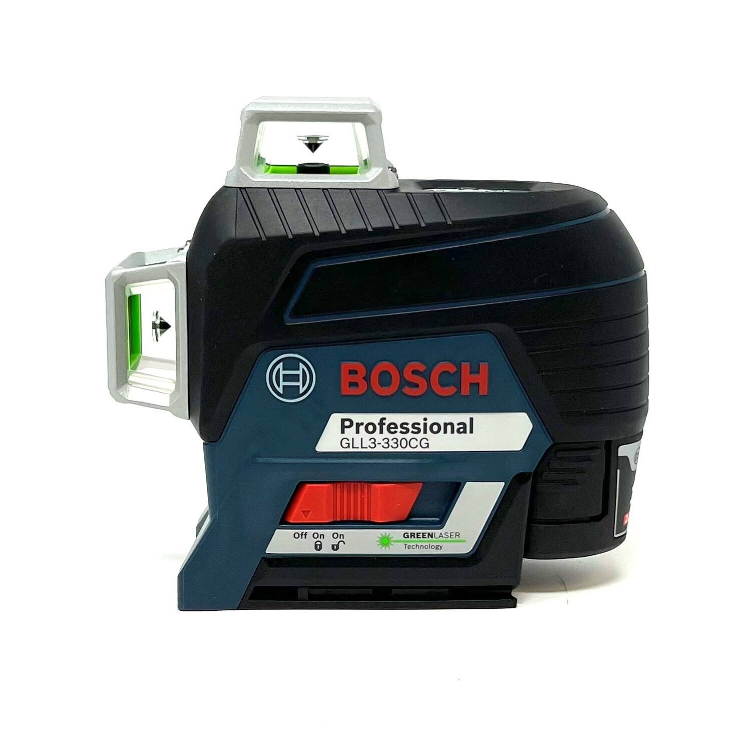 BOSCH GLL3-330CG-B 360-Degree Green Beam Three-Plane Line Laser Level with 2 Batteries VM Hardware