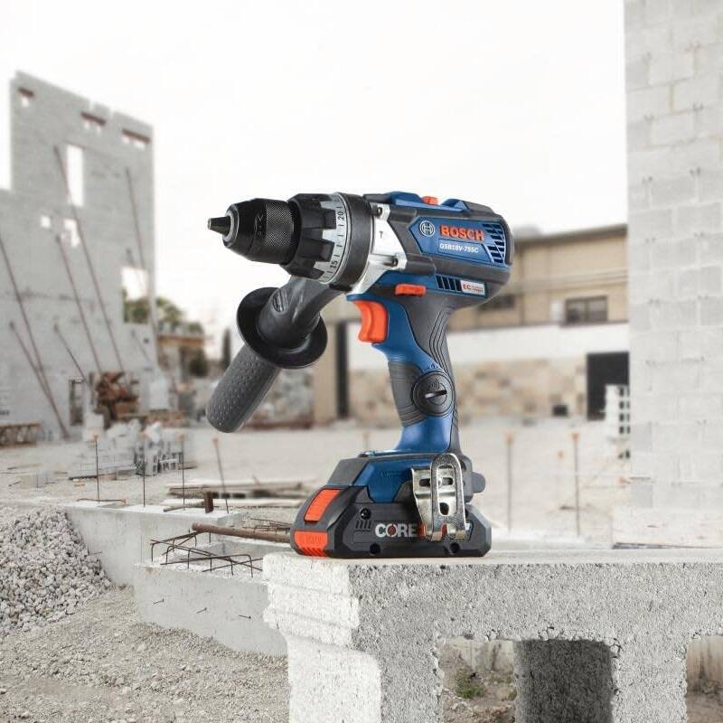 BOSCH GSB18V-755CB25 18V Brute Tough Hammer Drill w/ 2 4.0Ah Core Compact Batteries - GSB18V-755CB25 VM Hardware