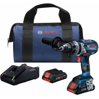 BOSCH GSB18V-755CB25 18V Brute Tough Hammer Drill w/ 2 4.0Ah Core Compact Batteries - GSB18V-755CB25 VM Hardware