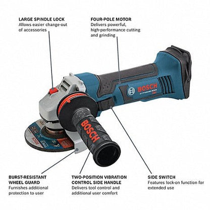 BOSCH GWS18V-45 18V 4-1/2" Angle Grinder - Bare Tool - GWS18V-45 VM Hardware
