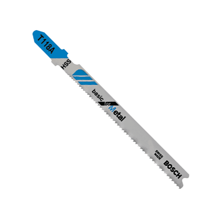 BOSCH T118A 5 pc. 3-5/8 In. 17-24 TPI Basic for Metal T-Shank Jig Saw Blades VM Hardware