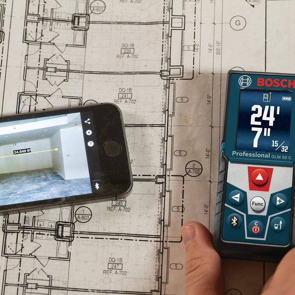 BOSCH GLM50C Bluetooth Laser Measure w/ Color Display & Inclinometer 165' - GLM50C VM Hardware