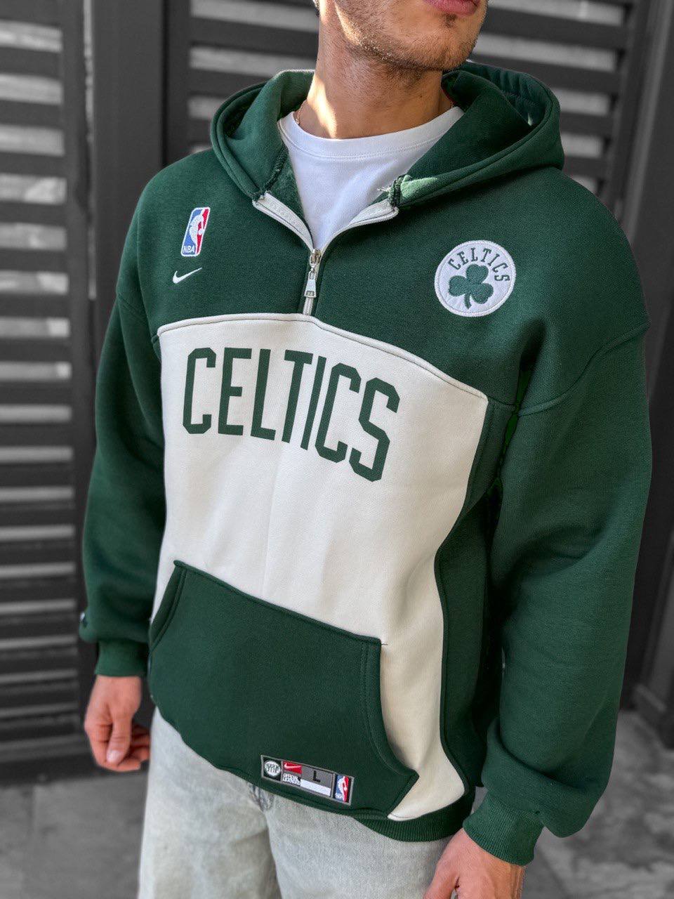 Boston Celtics Oversized Hoodie with Pockets Withinblack