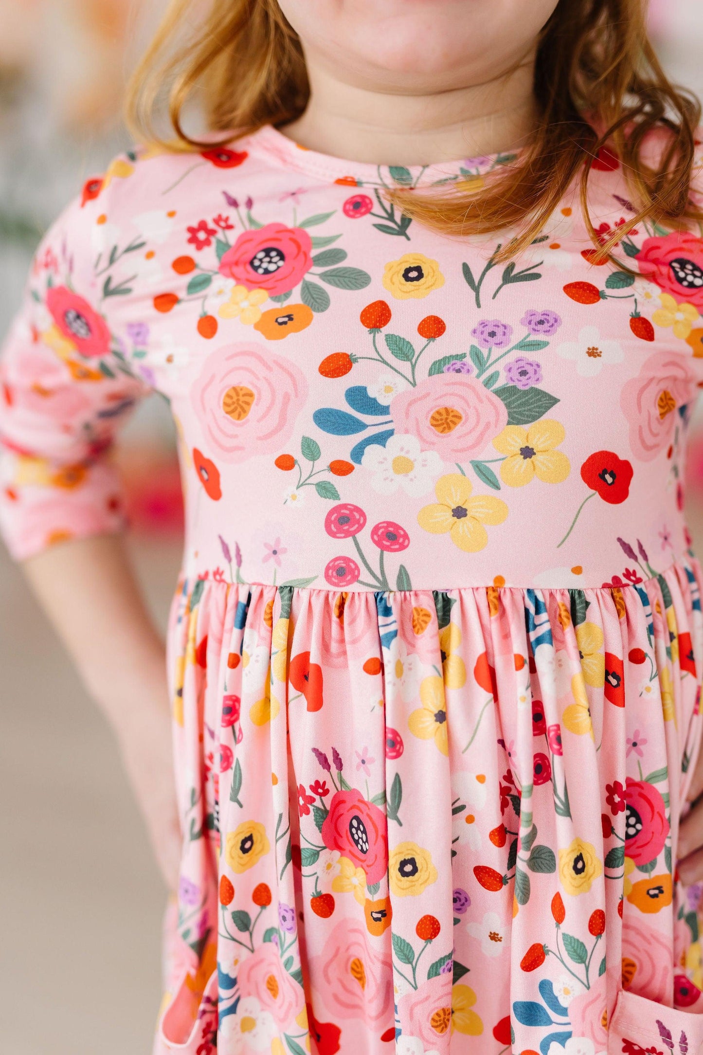 SALE Bouquet Beauty 3/4 Sleeve Pocket Twirl Dress Mila & Rose ®