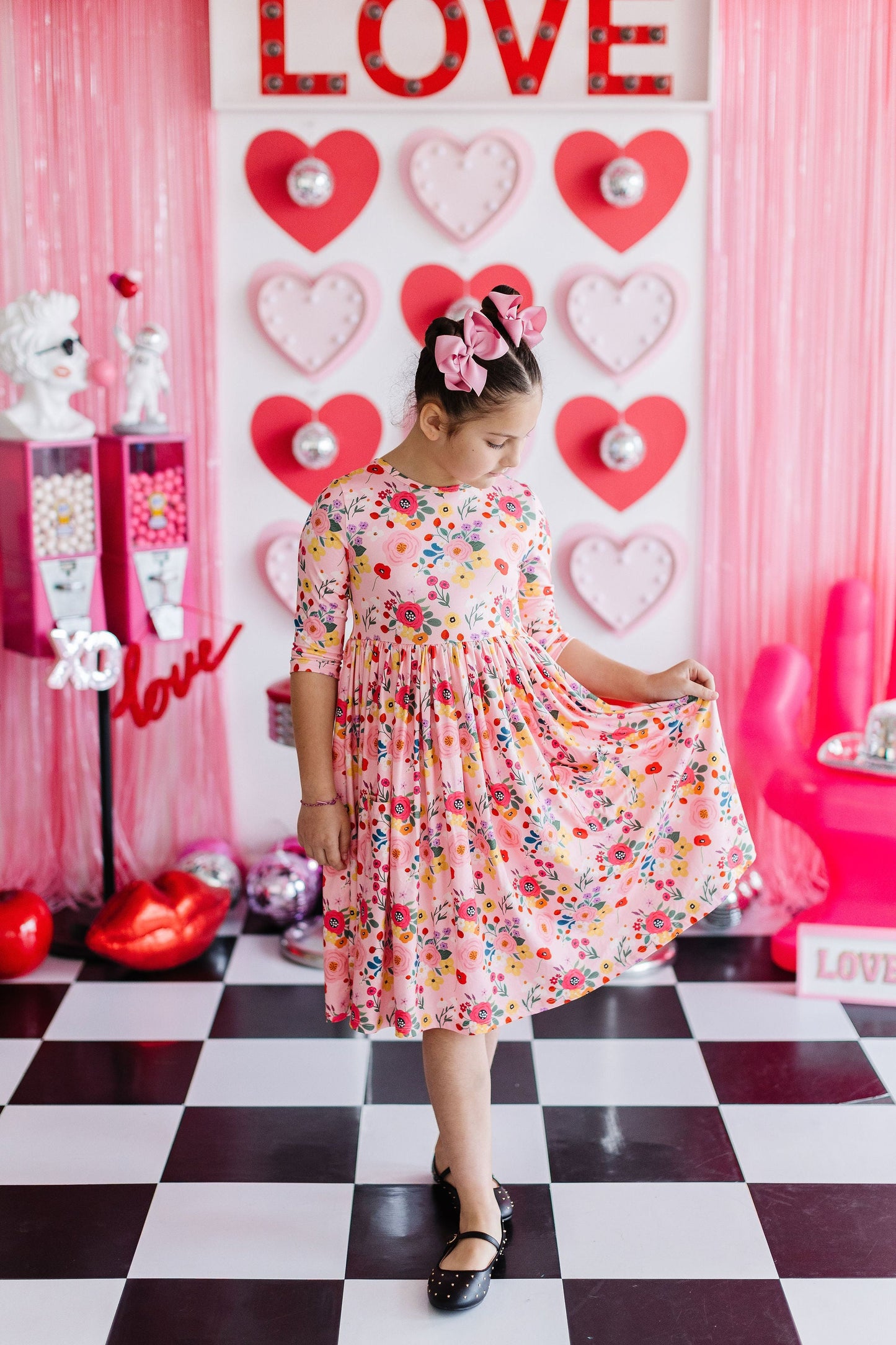 SALE Bouquet Beauty 3/4 Sleeve Pocket Twirl Dress Mila & Rose ®