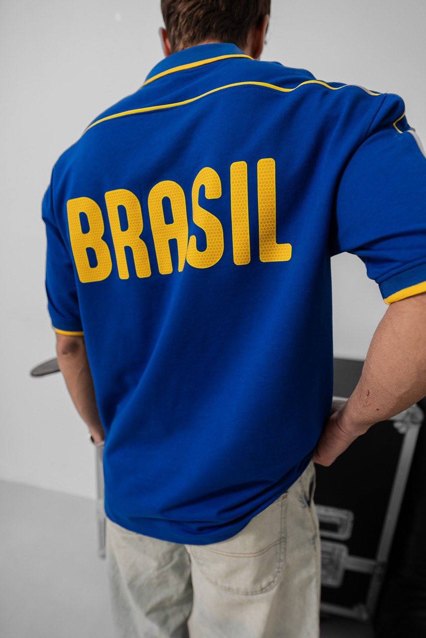 Brazil Football Jersey - Retro Graphic Tee - Vintage Soccer Shirt - Brasil Fan Top Withinblack