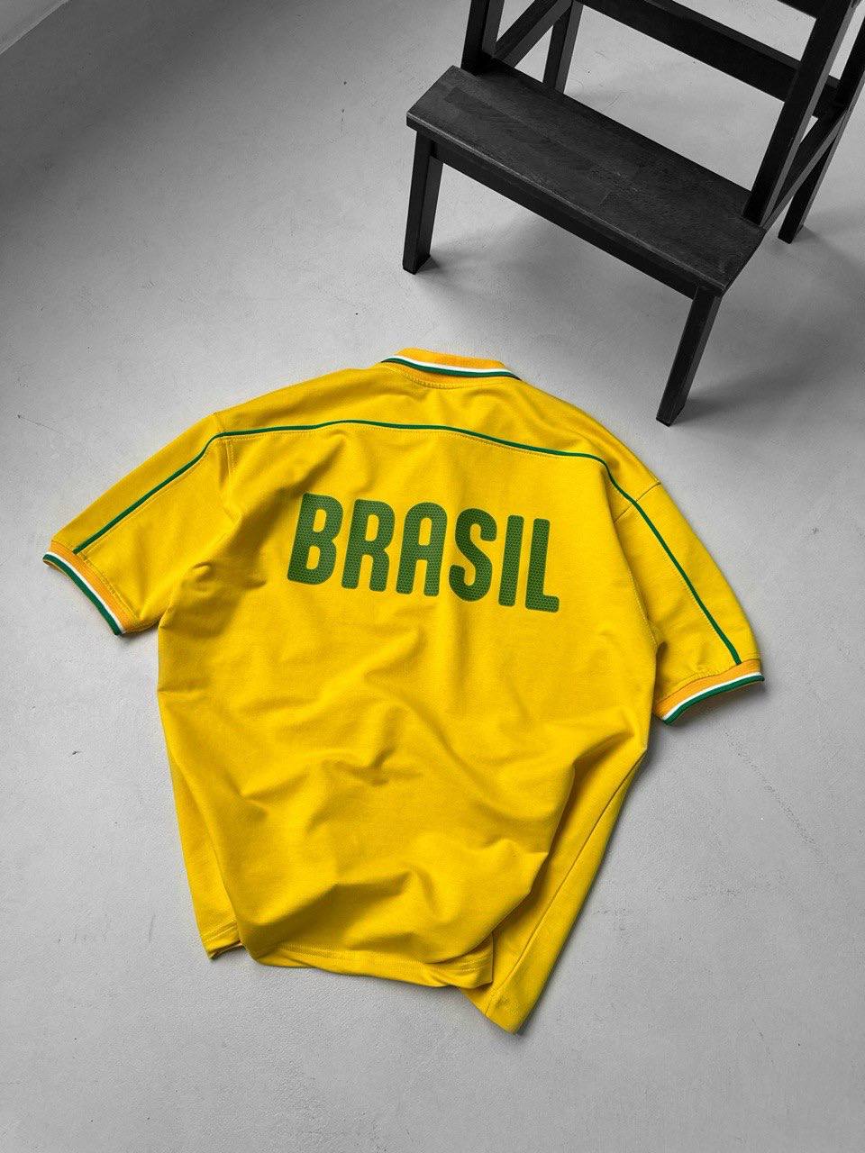 Brazil Football Jersey - Retro Graphic Tee - Vintage Soccer Shirt - Brasil Fan Top Withinblack