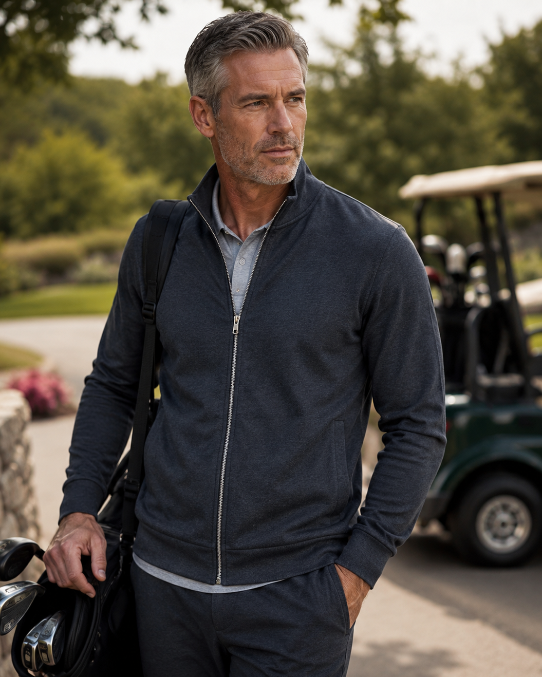 Breckenridge Full-Zip Sweatshirt - Charcoal Grey Buki