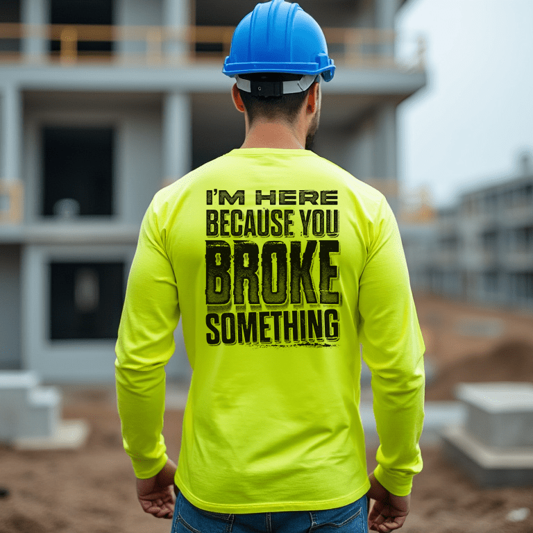 Broke Something - Long Sleeve Hi-Vis T-Shirt Armed American Supply