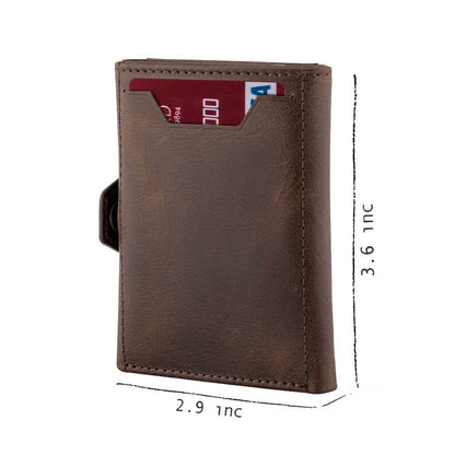 Verona Front Pocket Trifold Leather Wallet Trusador