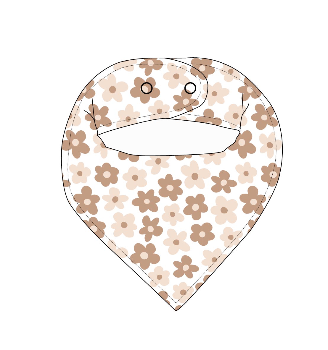 Sad Beige Daisy (new) - Bib Blush Lotus