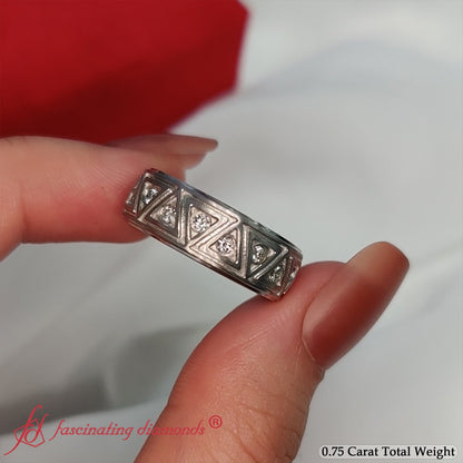 Inverse Triangle Band Fascinating Diamonds
