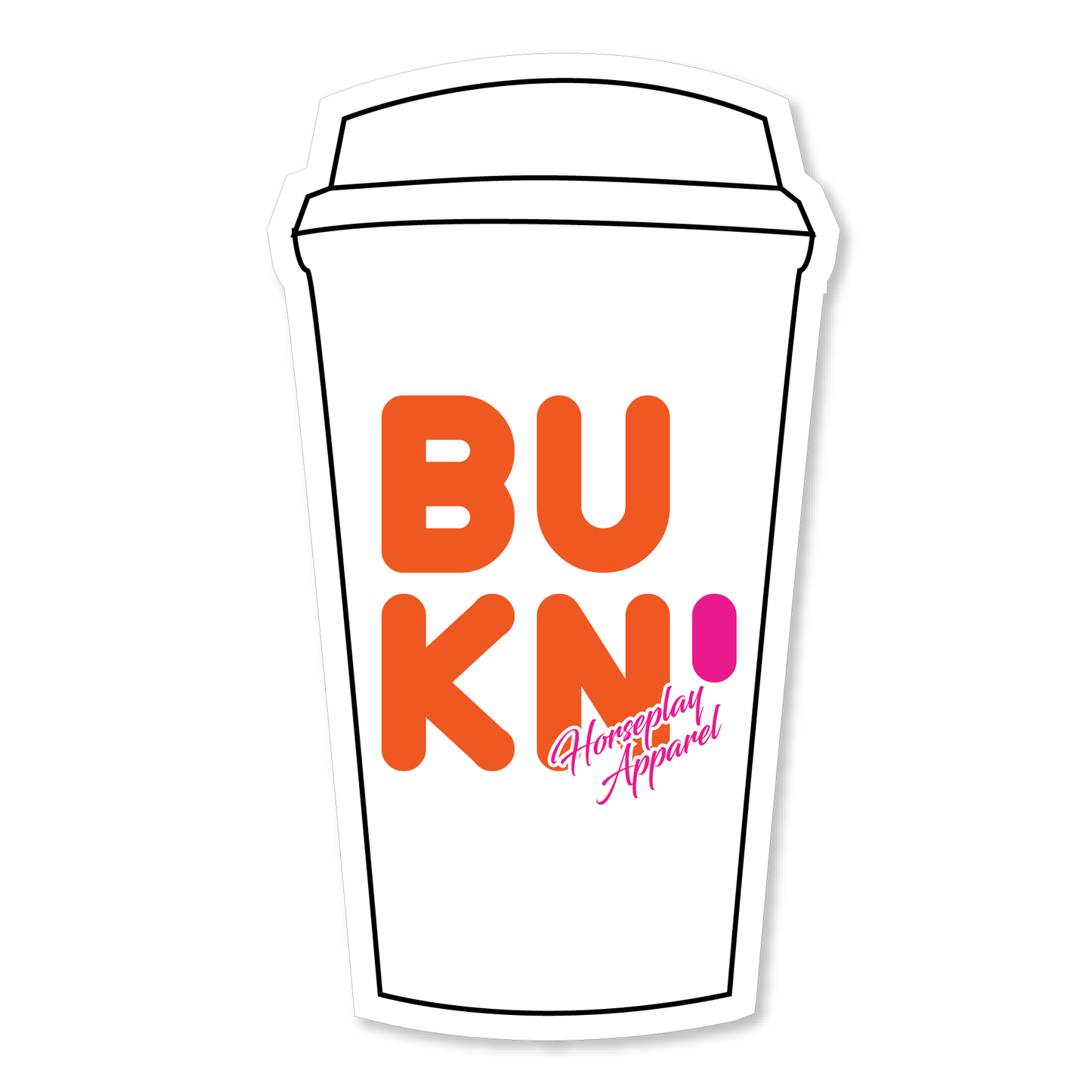 Buck N Go Nuts Cup Sticker Horseplay Apparel