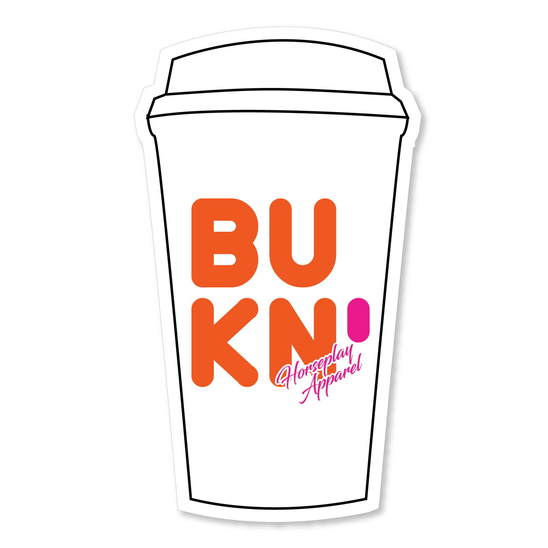 Buck N Go Nuts Cup Sticker Horseplay Apparel
