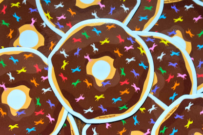 Buck N' Go Nuts Donut Sticker Horseplay Apparel