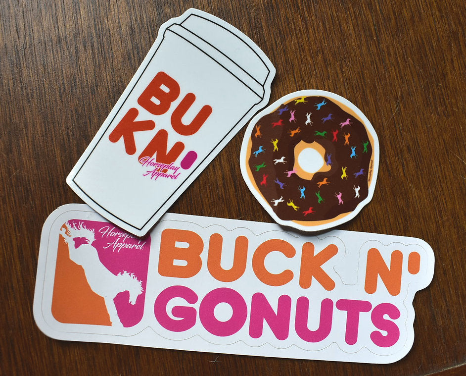 Buck N Go Nuts Sticker Pack Horseplay Apparel