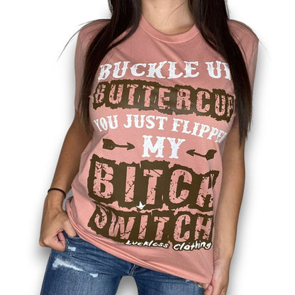Buckle Up Buttercup Throwback Tee
