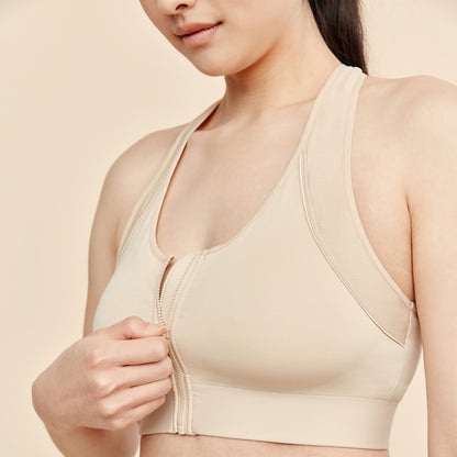 Hero Front‑Closure Sports Bra - Buff Meadow
