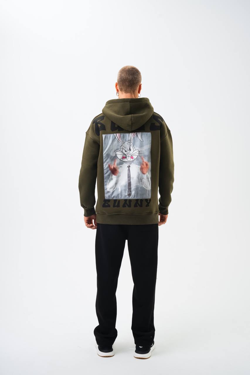 Bugs Bunny Graphic Unisex Oversized Hoodie - Vintage Cartoon Withinblack
