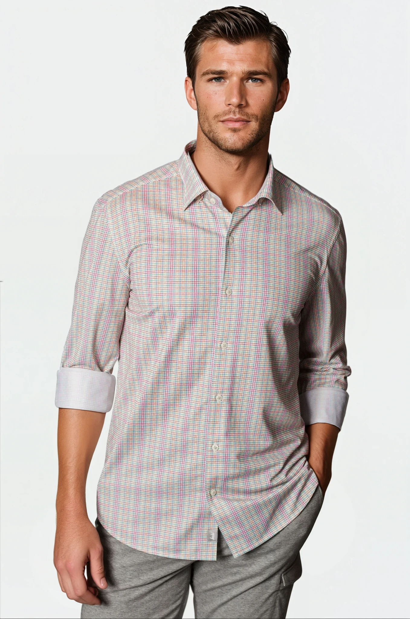 Spectrum Check Long Sleeve Tech Shirt Buki