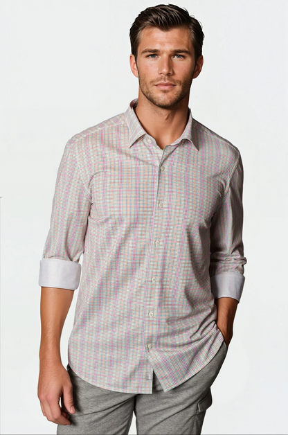 Spectrum Check Long Sleeve Tech Shirt Buki