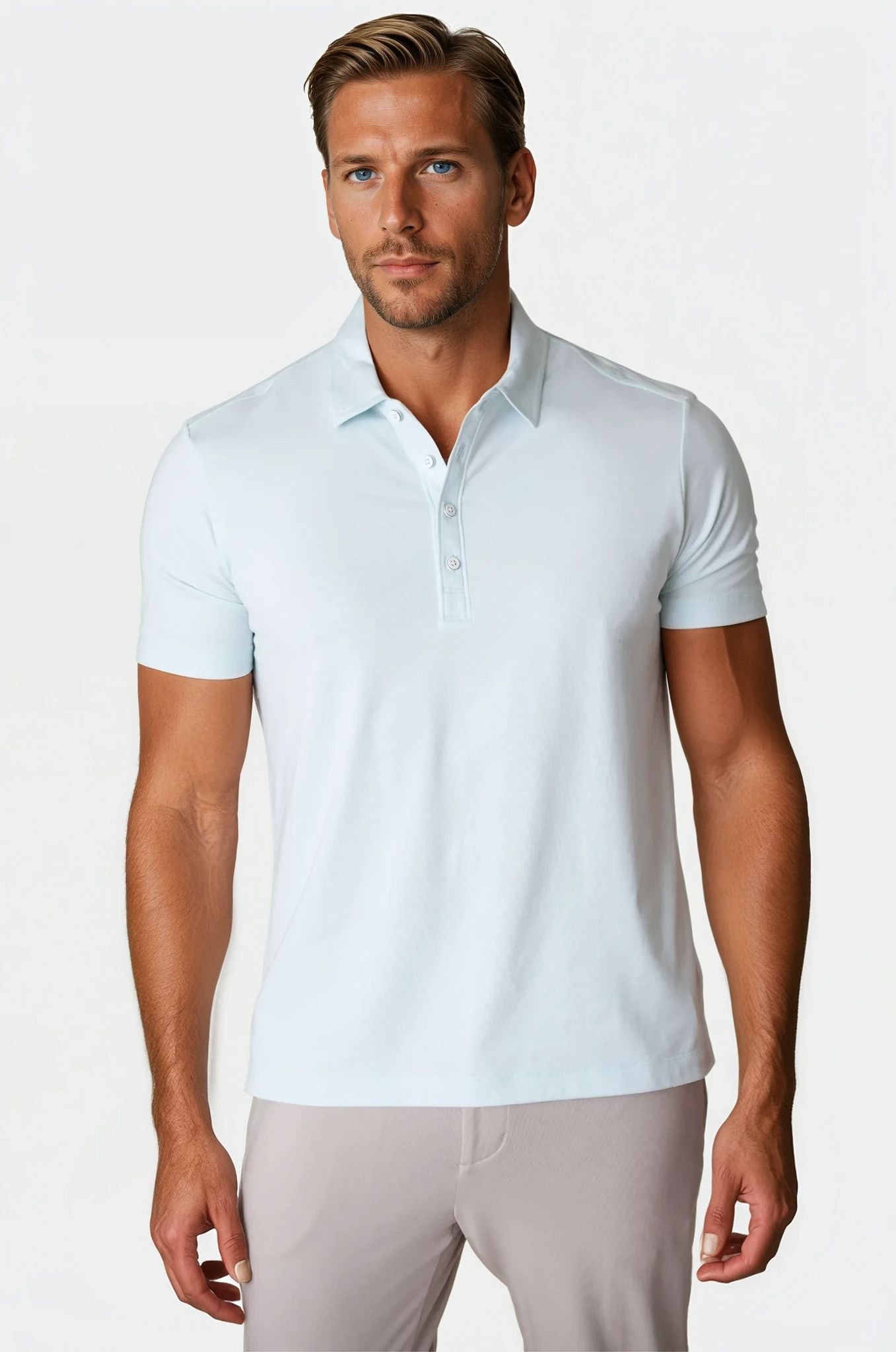Coolest Polo Tech Shirt - Light Blue Buki
