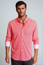 Swiss Check Long Sleeve Tech Shirt - Red Buki
