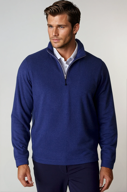 Voey Quarter Zip Sweatshirt - Tokyo Blue Buki