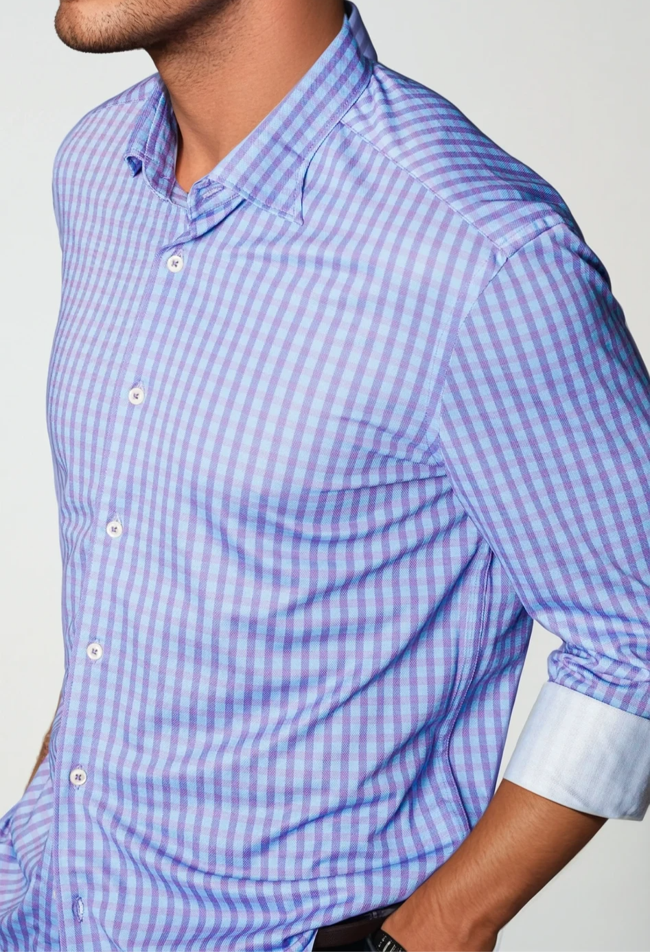 Avant Check Long Sleeve Tech Shirt Buki