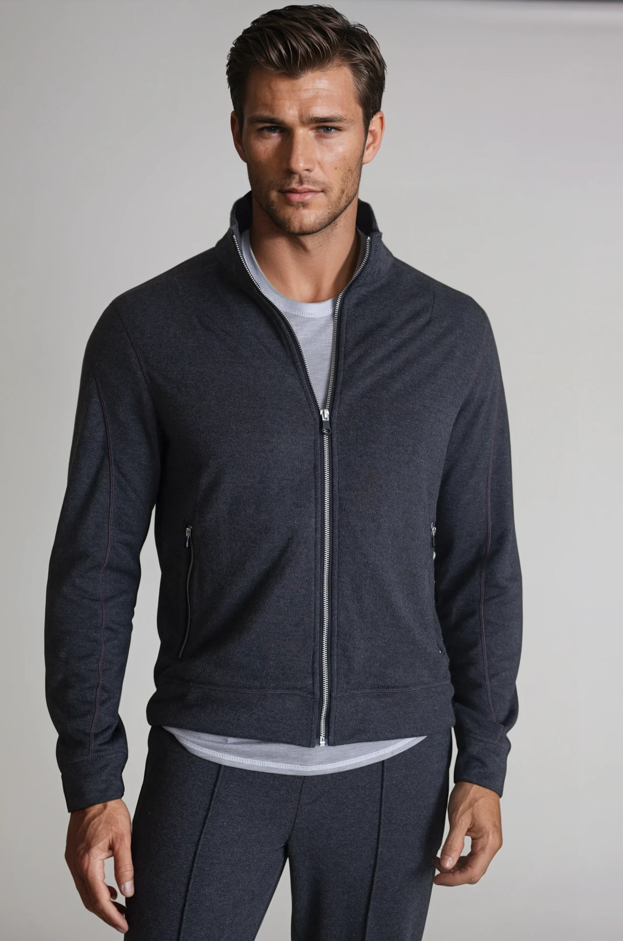 Breckenridge Full-Zip Sweatshirt - Charcoal Grey Buki