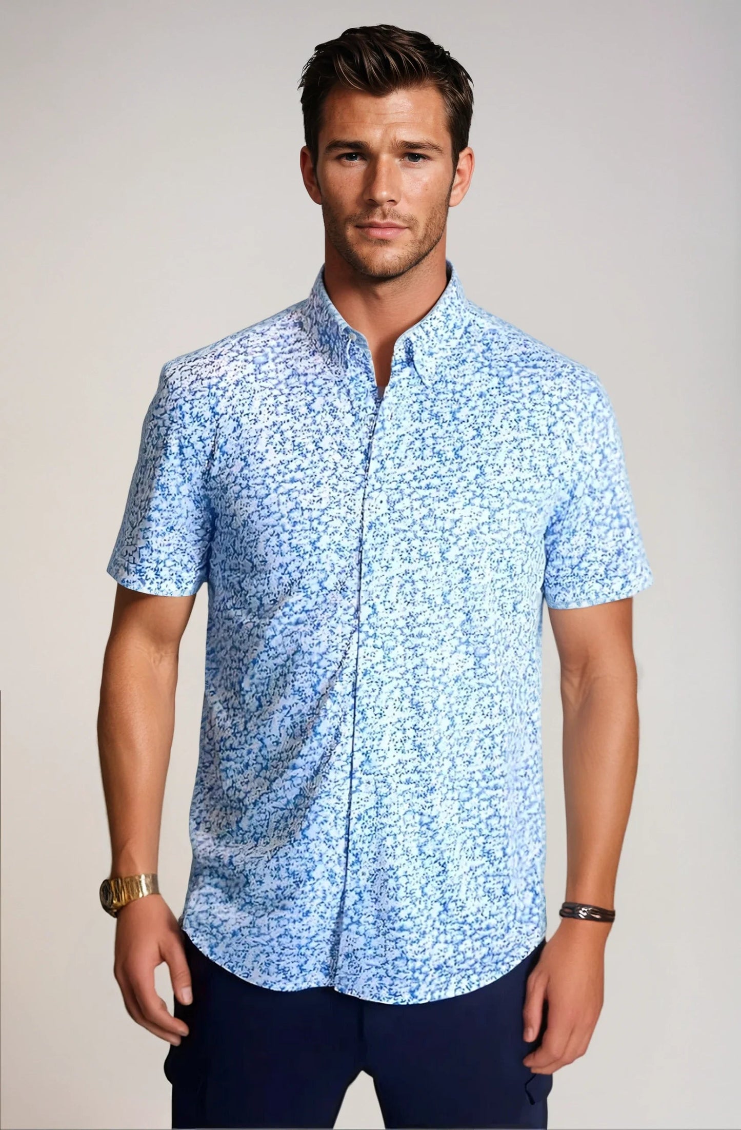 Five-O Floral Short Sleeve Tech Shirt Buki