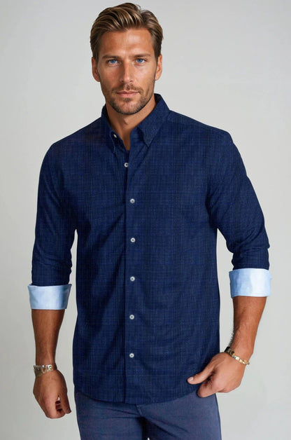 Moody Blues Plaid Long Sleeve Tech Shirt Buki