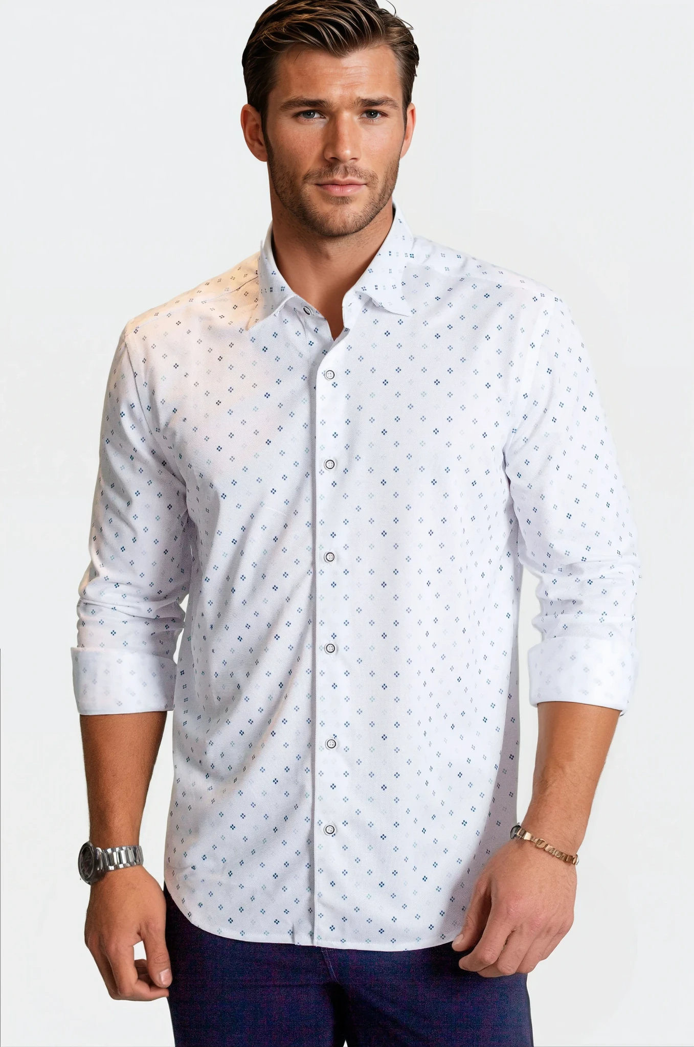 Newport Ditsy Long Sleeve Tech Shirt Buki