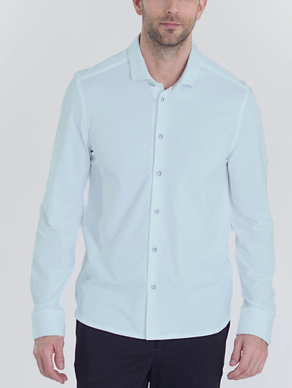 Single Shot Long Sleeve Tech Shirt - Light Blue Buki