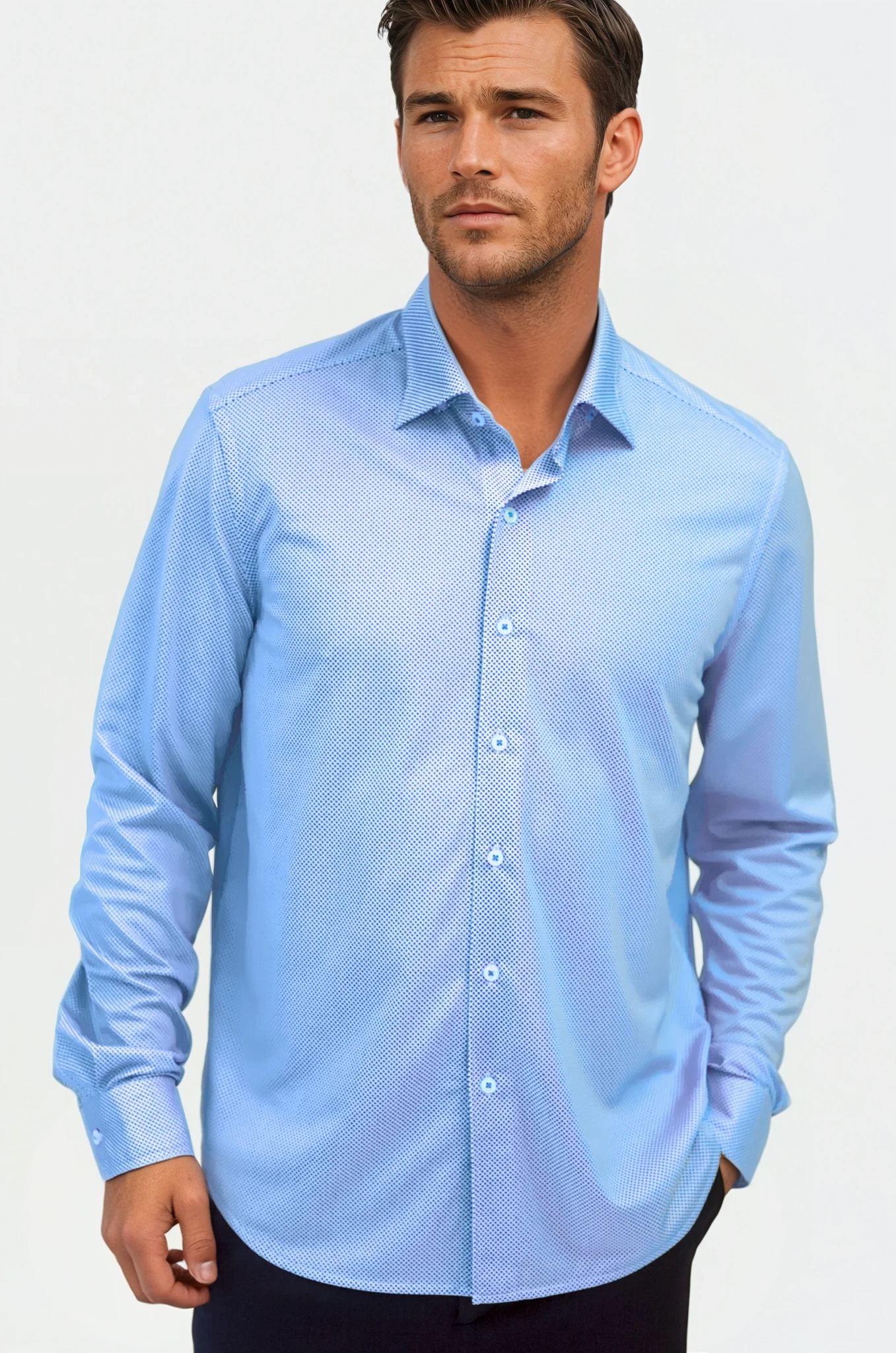 Studio Dot Dress Shirt 2-Pack -Royal Blue/Teal Buki