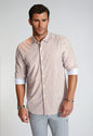 The Go Big Stripe Long Sleeve Tech Shirt - Espresso Buki