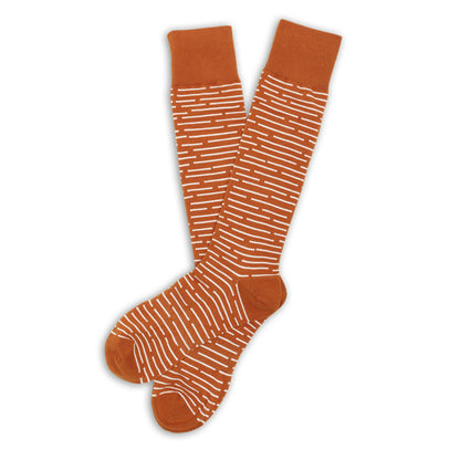 CiderOrange Broken Stripe Dress Socks DeadSoxy