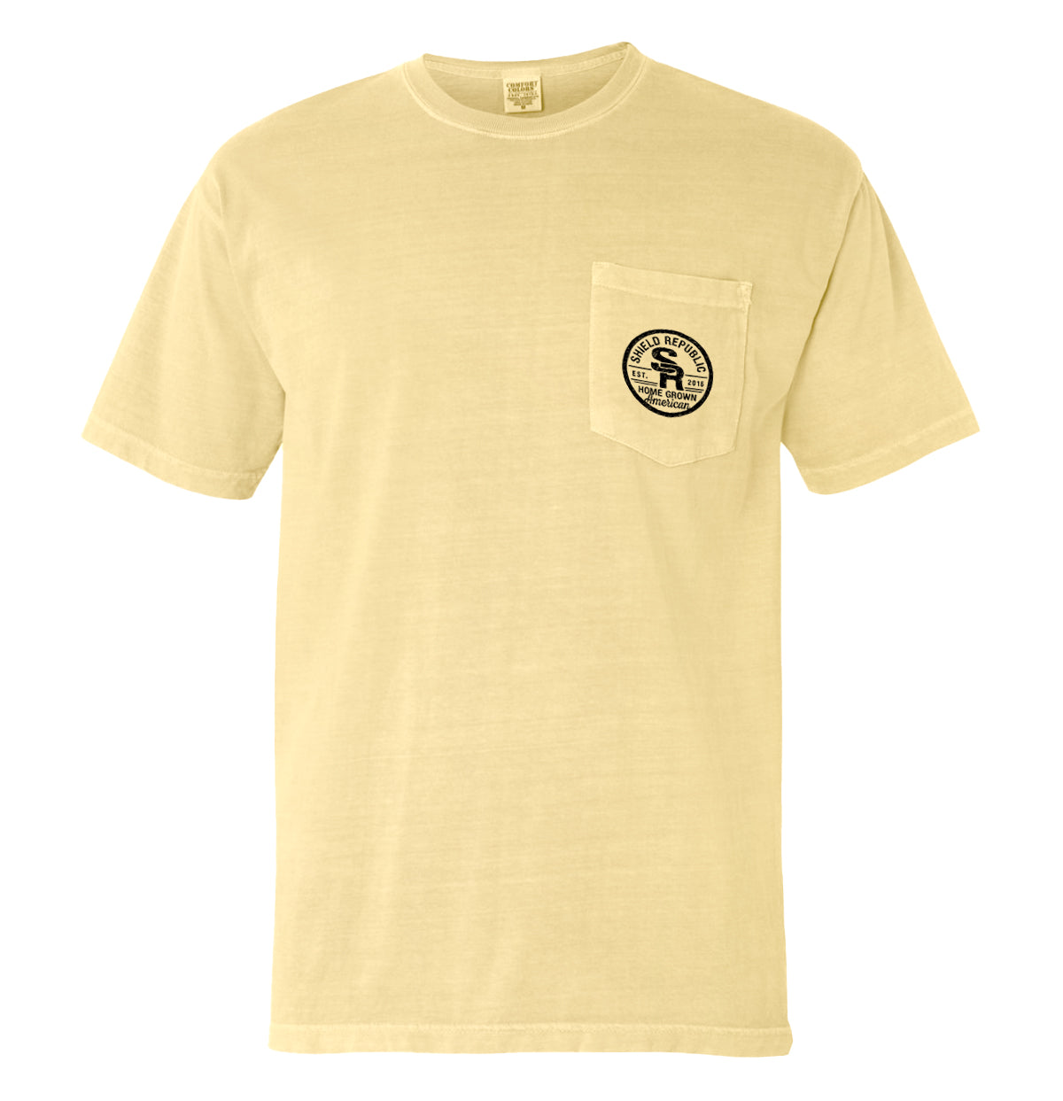 Powering a Nation Pocket Tee Shield Republic