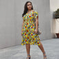 Women's Summer V-Neck Floral Beach Dress