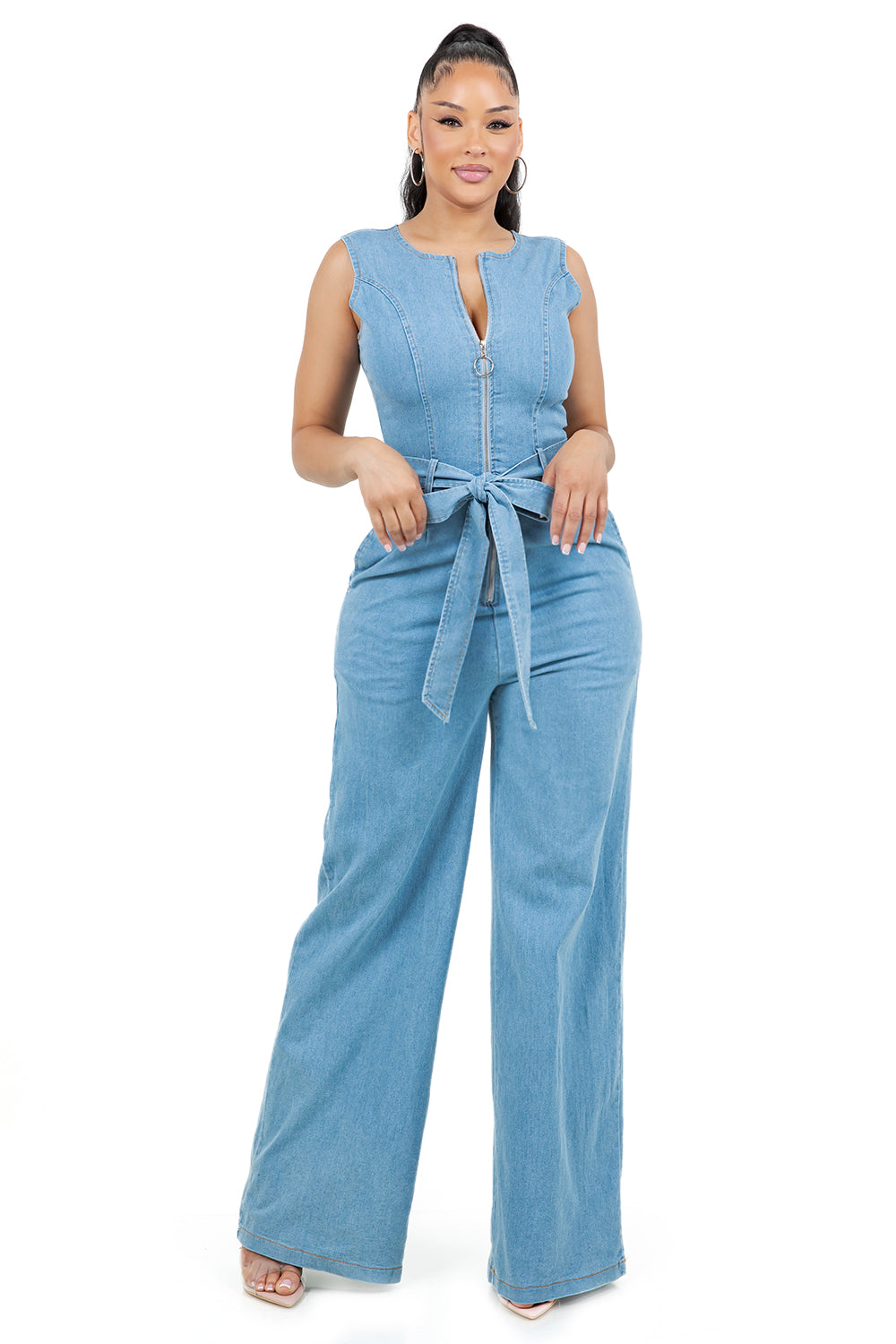WOMEN FASHION DENIM JUMPSUIT BY CLAUDE