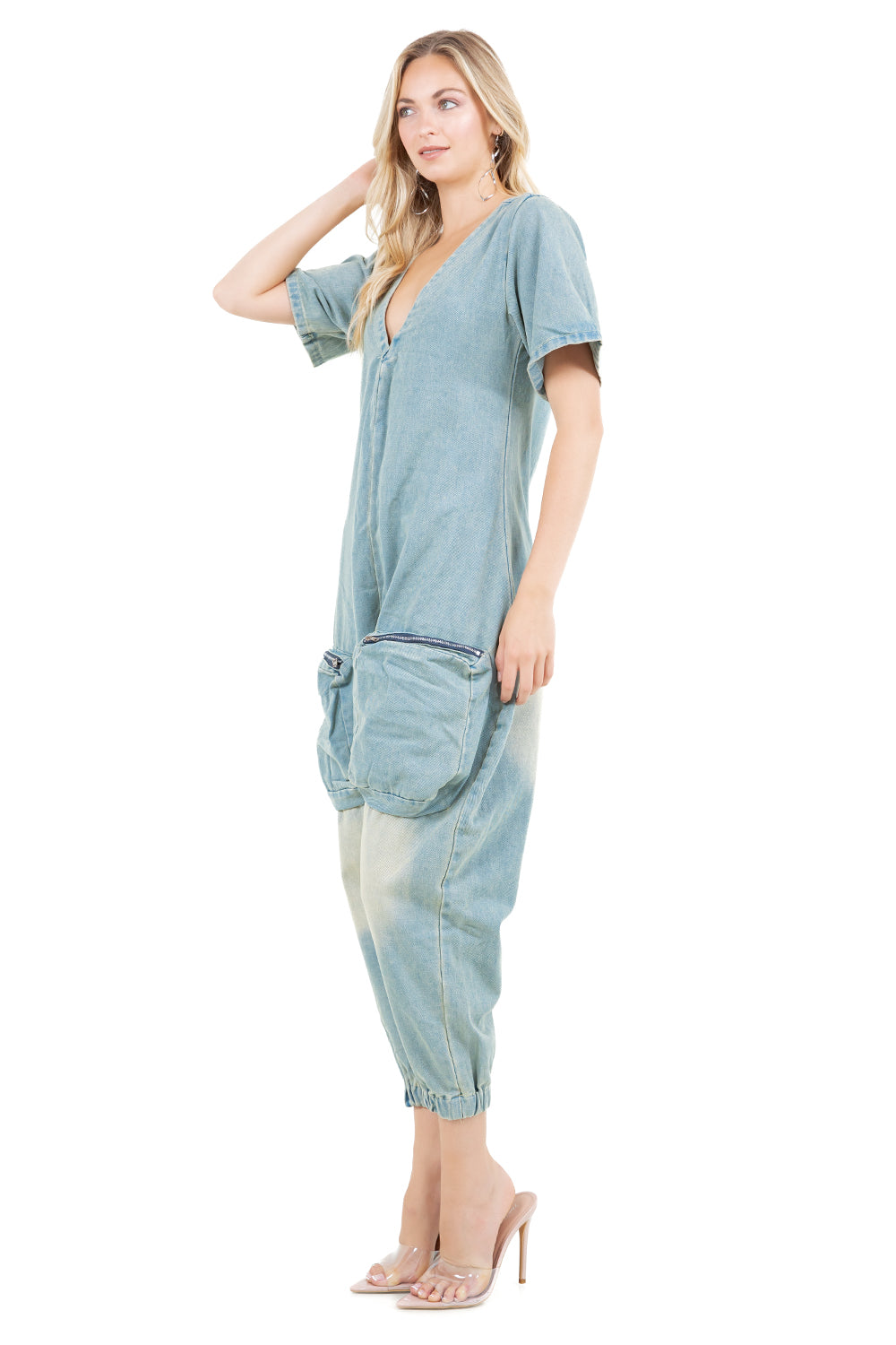 WOMEN FASHION DENIM JUMPSUIT BY CLAUDE