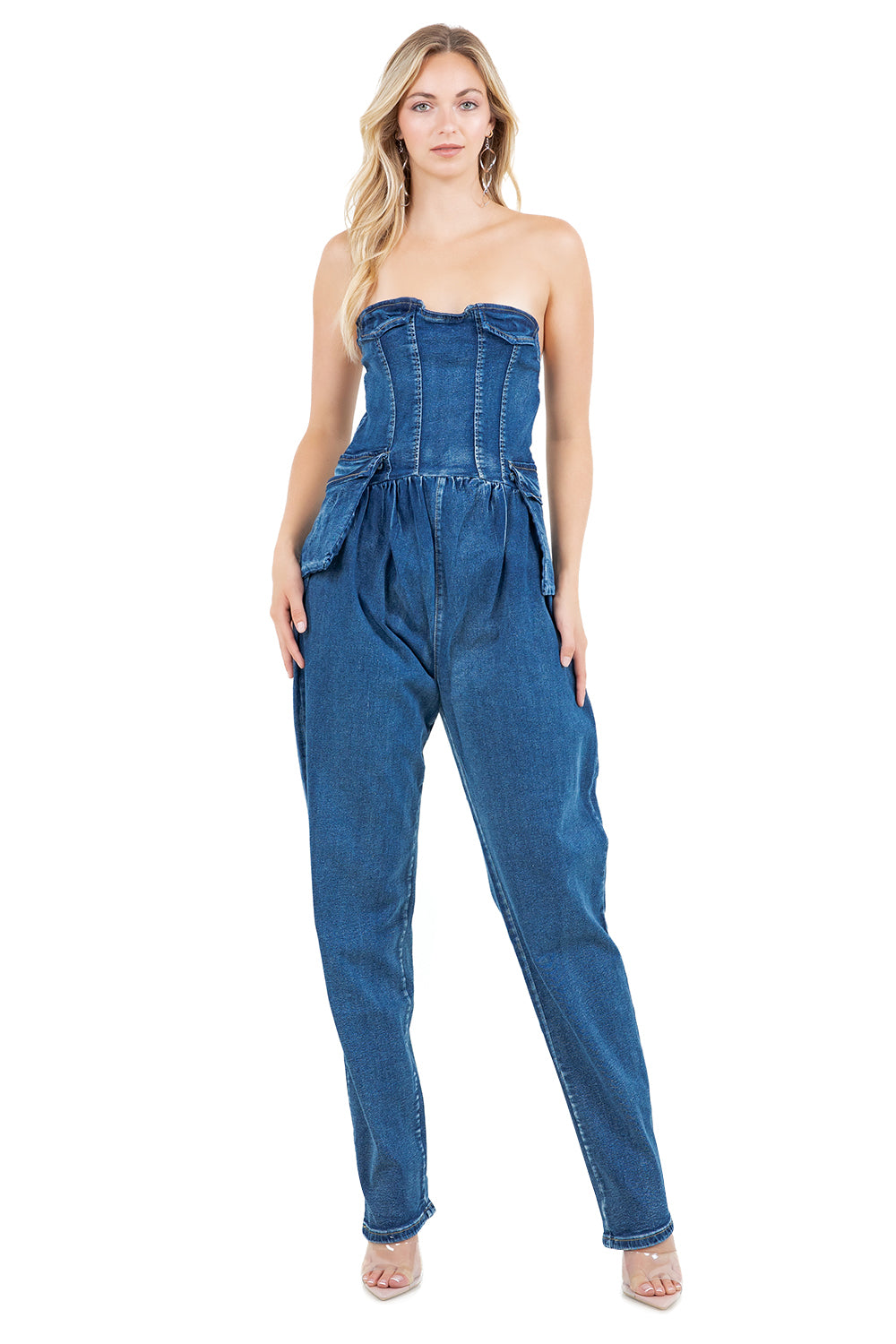 WOMEN FASHION DENIM JUMPSUIT BY CLAUDE