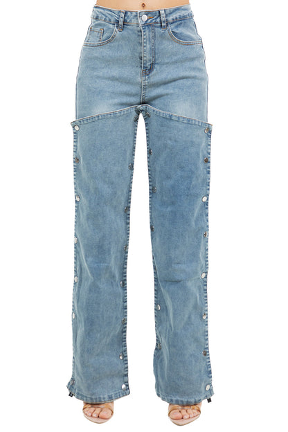 WOMEN FASHION STYLE DENIM PANTS BY CLAUDE