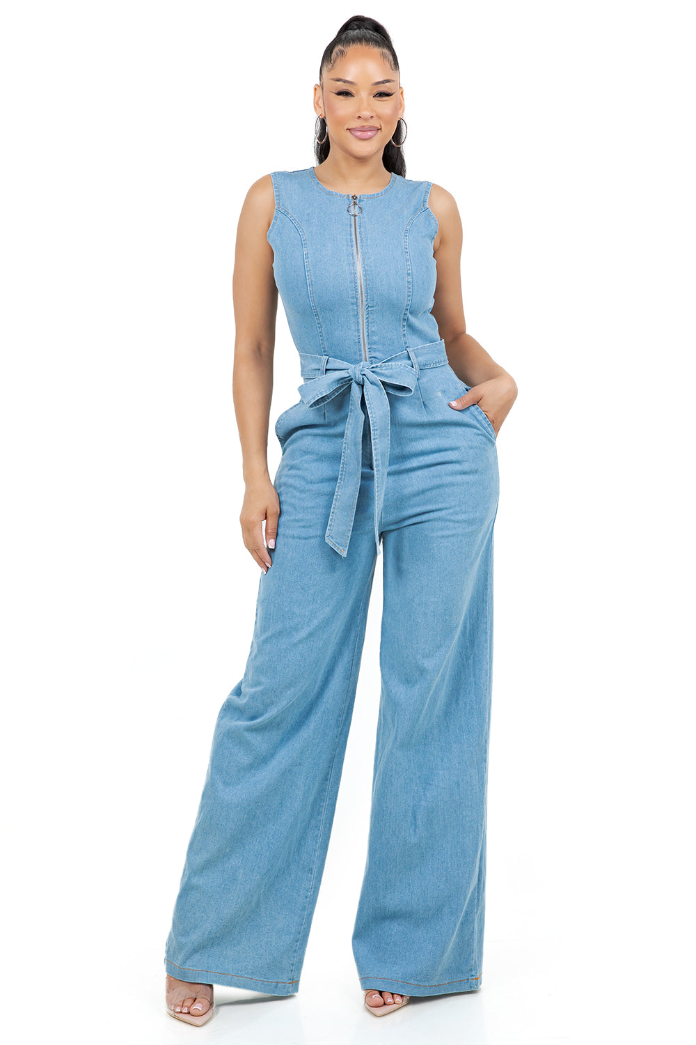 WOMEN FASHION DENIM JUMPSUIT BY CLAUDE