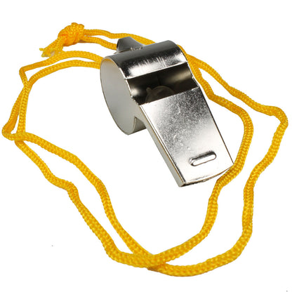 Metal Whistle with Lanyard - Extra Loud quakekits.com