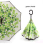 C Handle Windproof Reverse Folding Umbrella Man Women Sun Rain Car Inverted Umbrellas