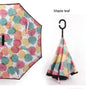 C Handle Windproof Reverse Folding Umbrella Man Women Sun Rain Car Inverted Umbrellas